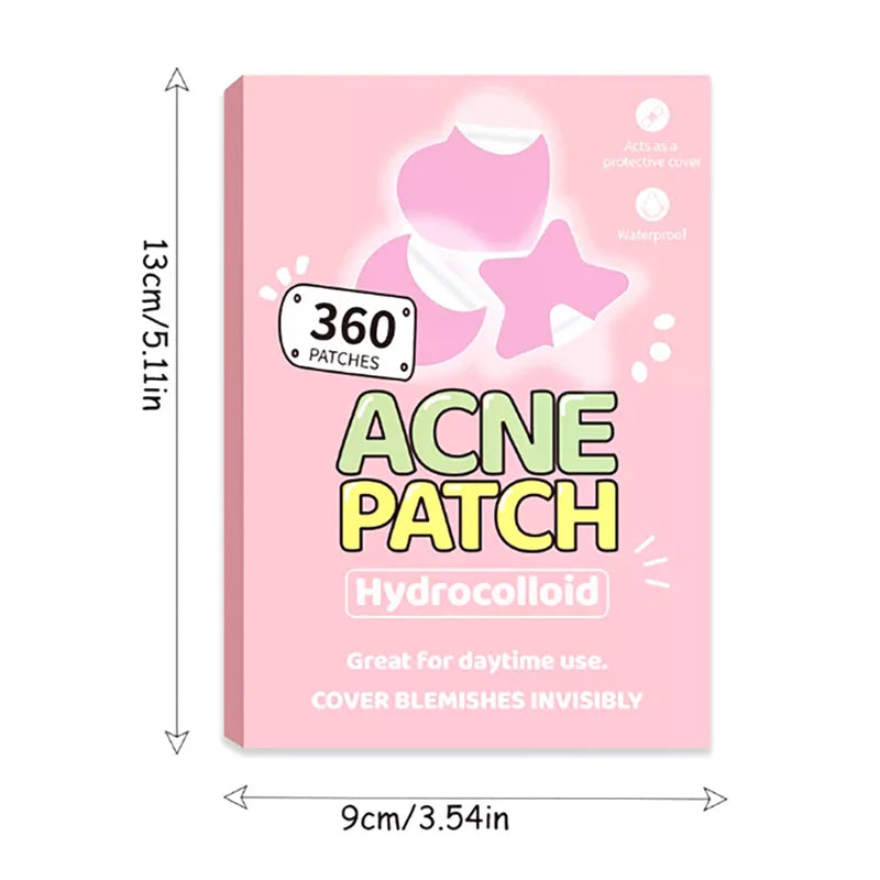 360pcs Invisible Heart Star Face Skin Care Acne Pimple Patch Professional Healing
