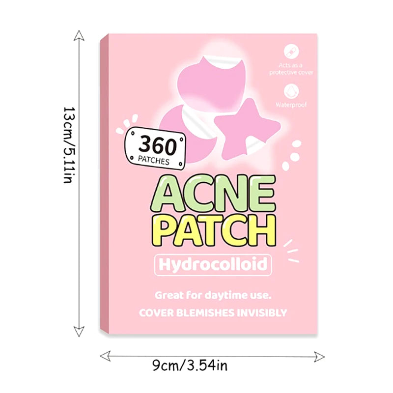360pcs Invisible Heart Star Face Skin Care Acne Pimple Patch Professional Healing