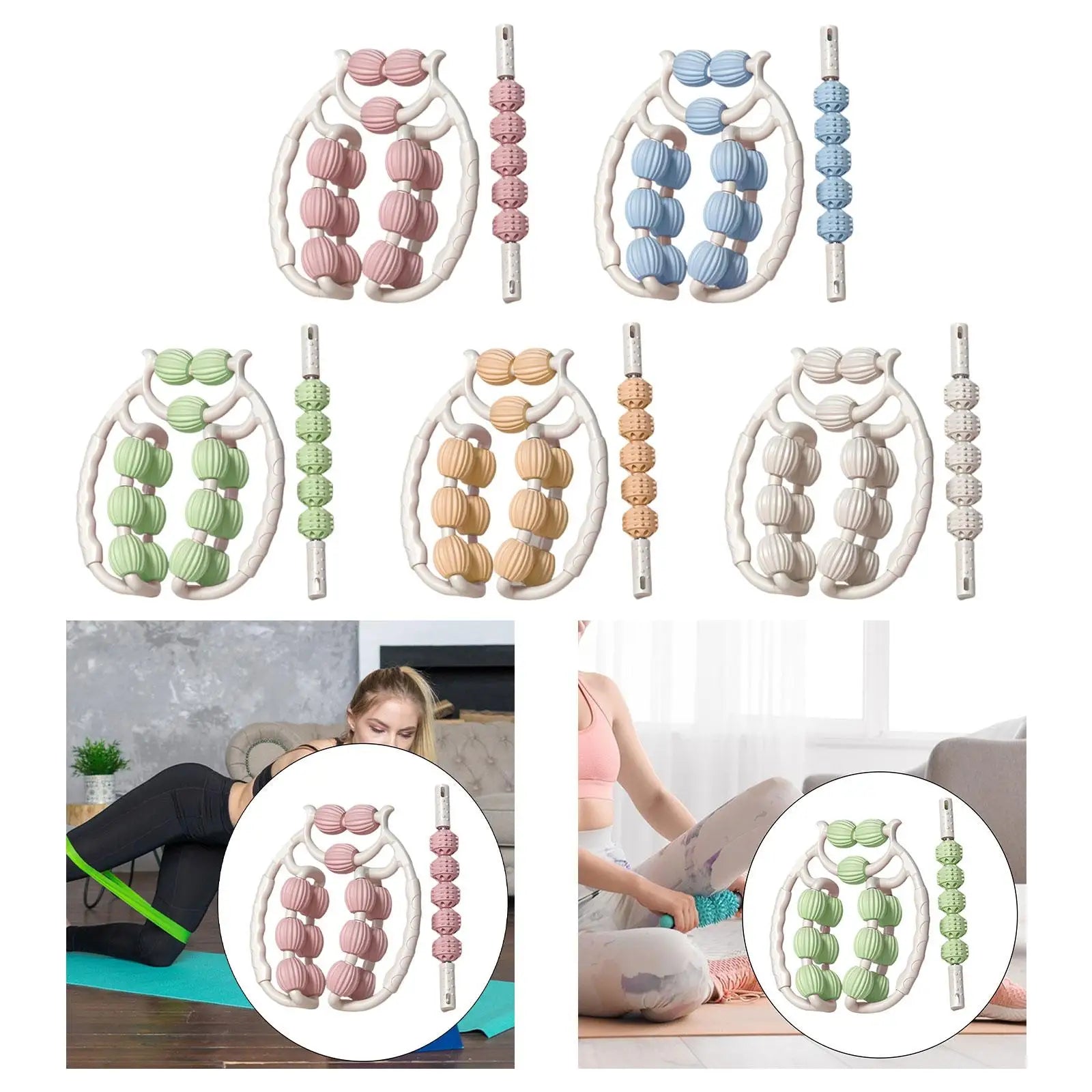 360 ° 360 ° roller roller roller with a relaxing Handheld Deep Fabric Masseur